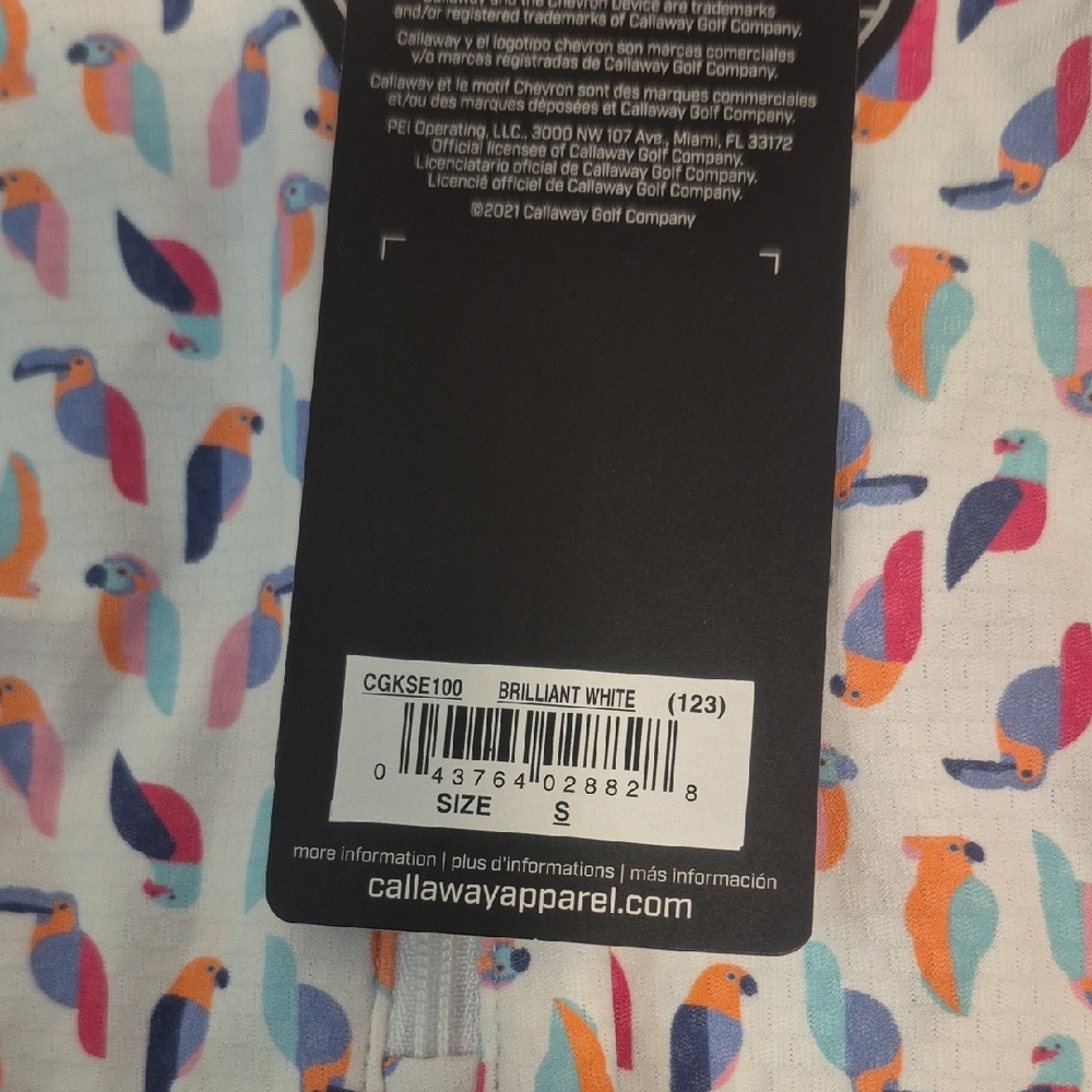 Callaway Colorful Toucan Print Shirt